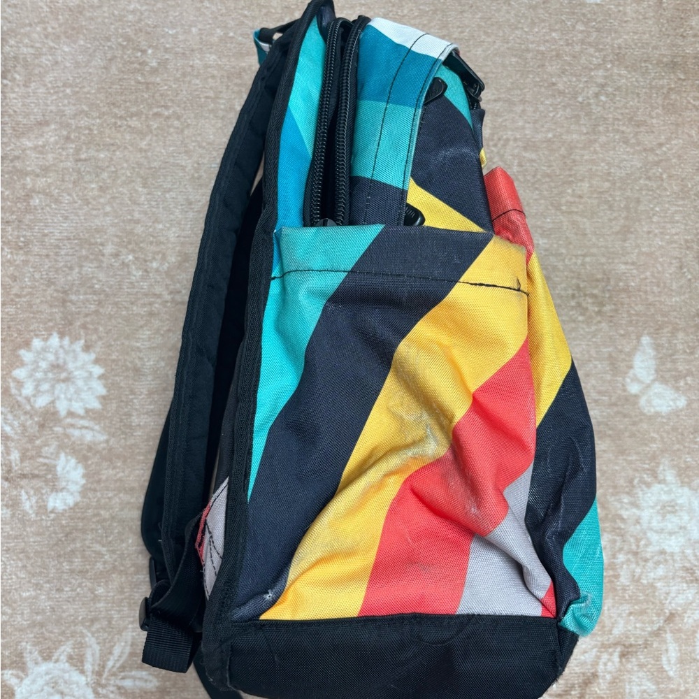 Volcom Striped Multicolor Kids Backpack - Picture 2 of 7